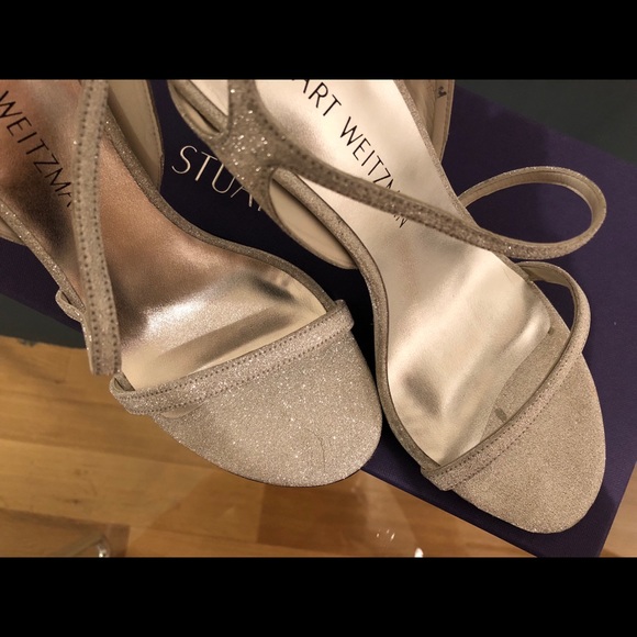 NEW Stuart Weitzman "Sensual" Sandal - silver 6.5M - Picture 6 of 7